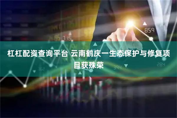 杠杠配资查询平台 云南鹤庆一生态保护与修复项目获殊荣