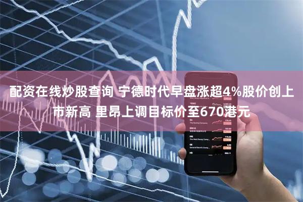配资在线炒股查询 宁德时代早盘涨超4%股价创上市新高 里昂上调目标价至670港元